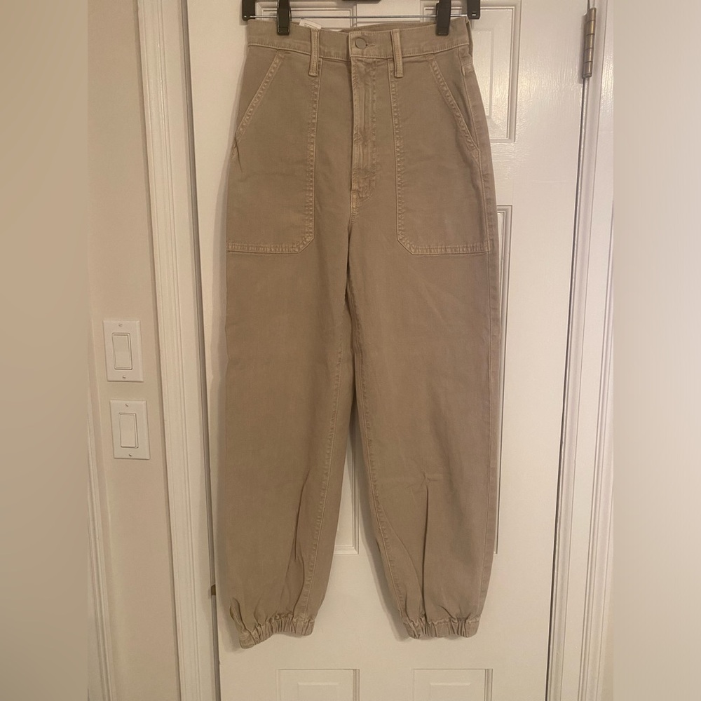 MOTHER High Rise Jeans in Beige